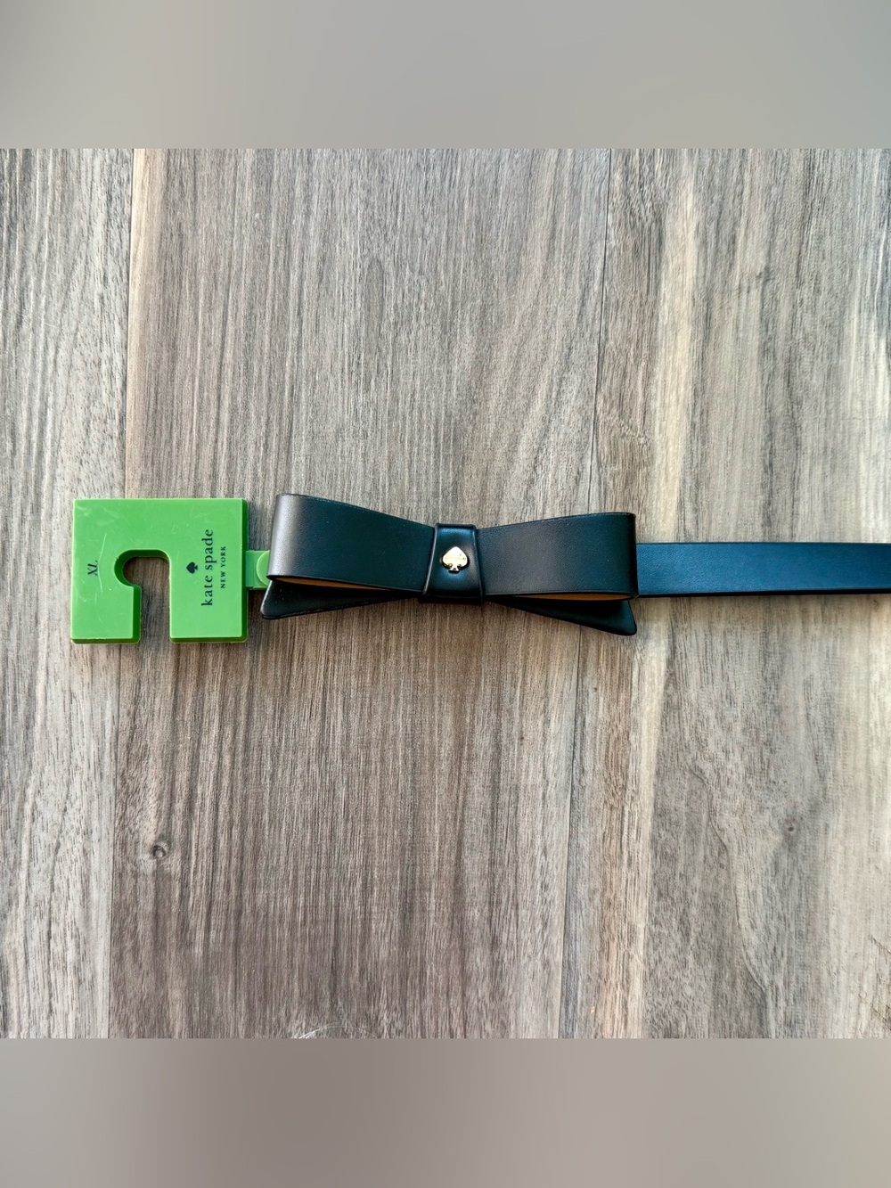 NWT Kate Spade 3/4" Black Bow Belt Size XL